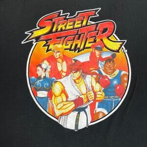 Street Fighter Squad Cast Capcom Classic Video game Mens Vintage T-Shirt  2XL